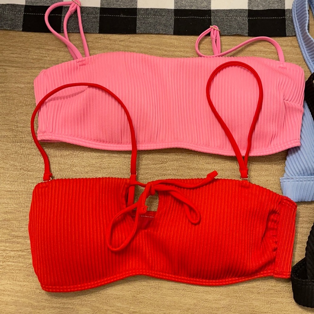 2 Hollister bikini tops.